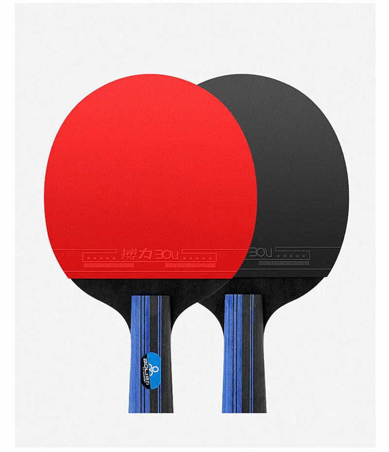 BOLI A10 Tischtennisschläger Hochleistungssets mit 2 Ping-Pong-Schlägern und Tragetasche – Detail 9