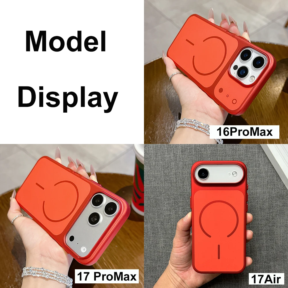Ultra Thin Metallic Paint Hard PC Magnetic Case with Wireless Charging Cover