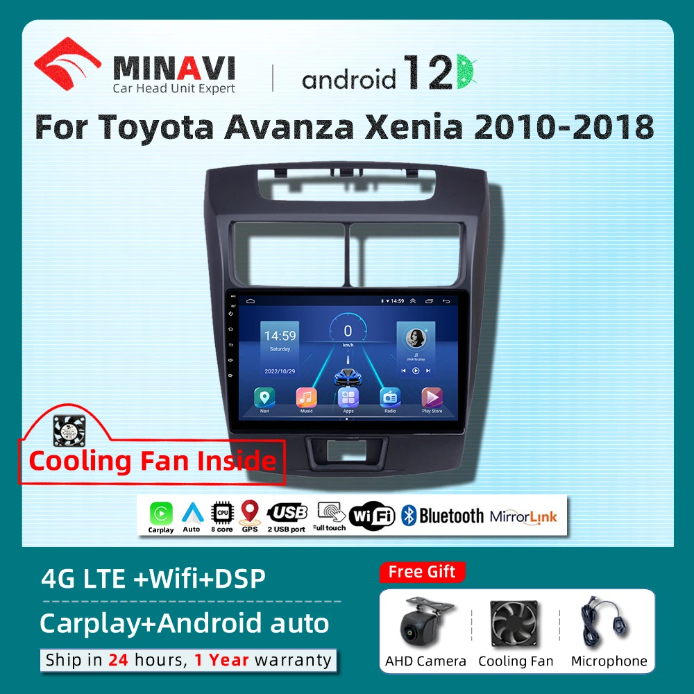

Автомобильный мультимедийный плеер, стерео-система на Android, с 10 "экраном, DVD, GPS, Wi-Fi, для Toyota Avanza Xenia 2010, 2011, 2012, 2013-2018