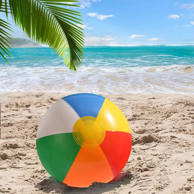 Beach Balls,12 Pack 16 Inch Inflatbable Beach Ball For Kids,Swimming Pool Toys,Pool Party Favors Decorations 3