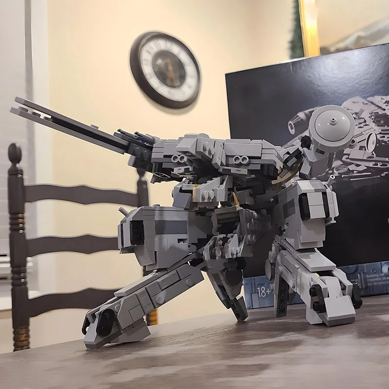 582PCS MOC Metal Gear Rex Building Blocks, DIY Mech Robot