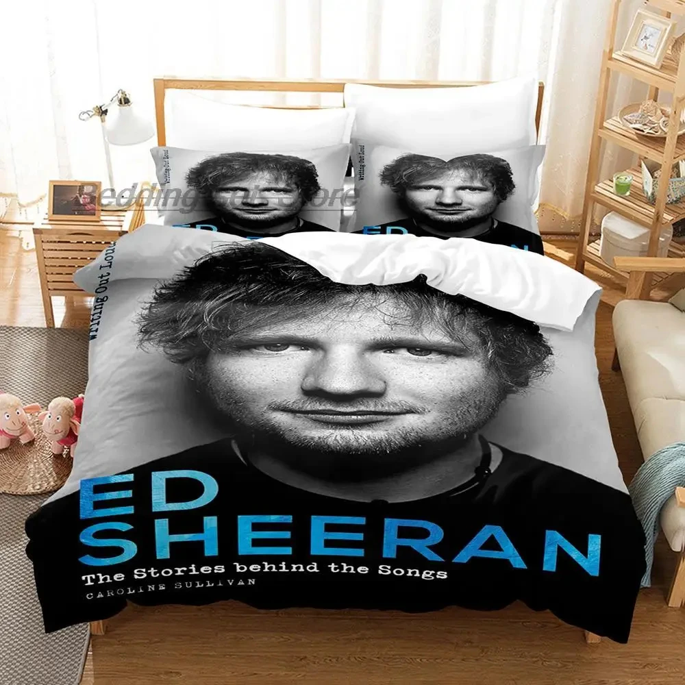 

Sheeran 2014 Ed Teen Bedroom Duvet Cover Set 3D Printed Duvet Cover Set Queen King Size Bed bedding set Soft and comfortable