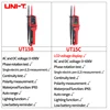 UNI-T UT15C UT18C UT18D Voltage Tester Probe Volt Indicator Meter Phase Sequence Continuity Voltage Detector Digital Multimeter 3