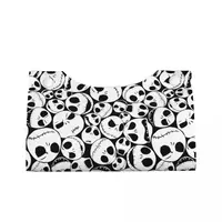 Custom Jack Skellington Facial Tissue Box Cover Rectangular Christmas Nightmare PU Leather Tissue Box Holder for Car Bathroom 2