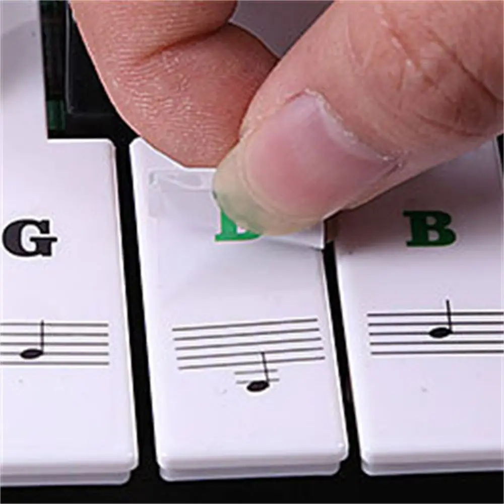 Electronic Piano Keys Adhesive Sticker Symbol Piano Stave Note Keyboard Note Sticker White Keys Srcikers Keyboard