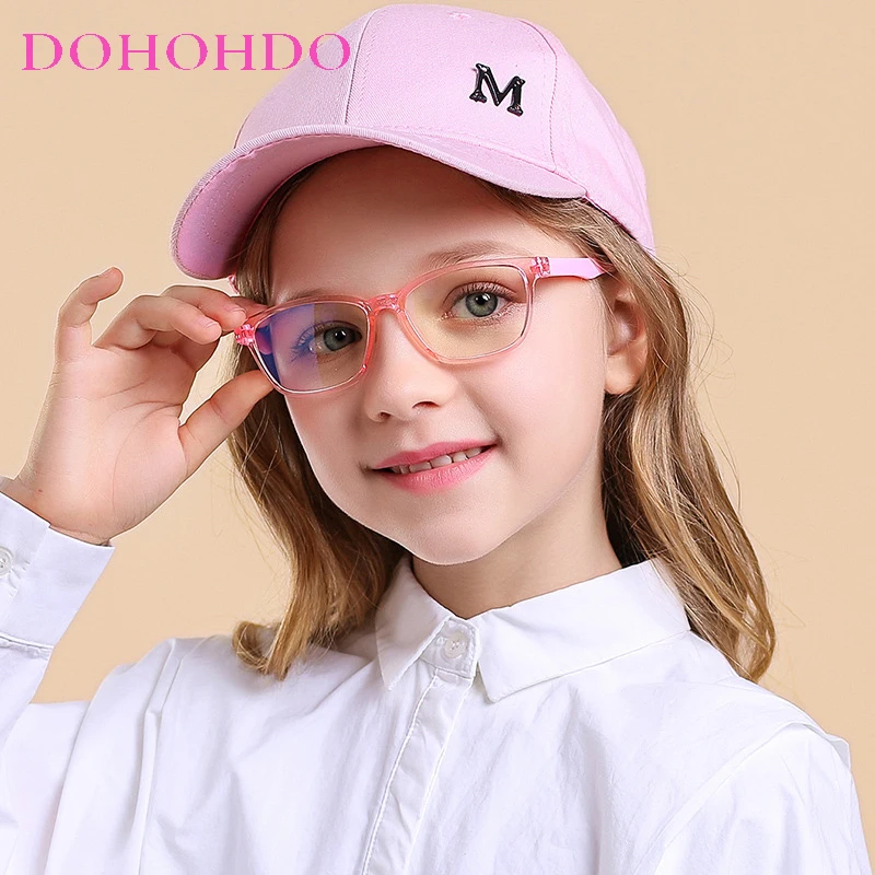 New Kids Blue Light Glasses Fashion Silicone Ultralight TR90 Flexible Frame Optical Eyeglasses Frame Boy Girl Glasses UV400