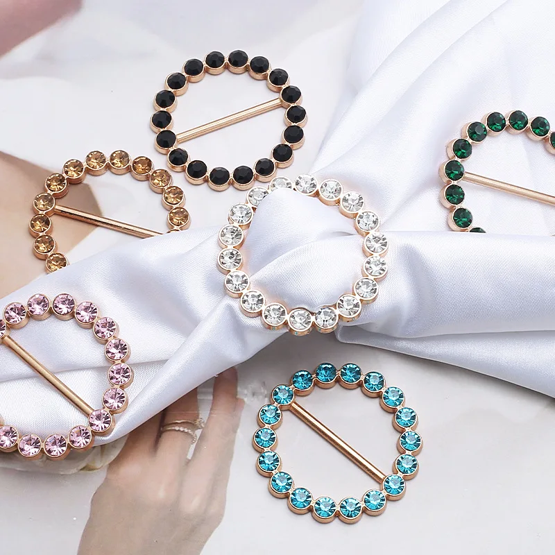 Lot De 5 Pinces à T-shirt En Métal, Clip Anneau En Soie Pour Foulard