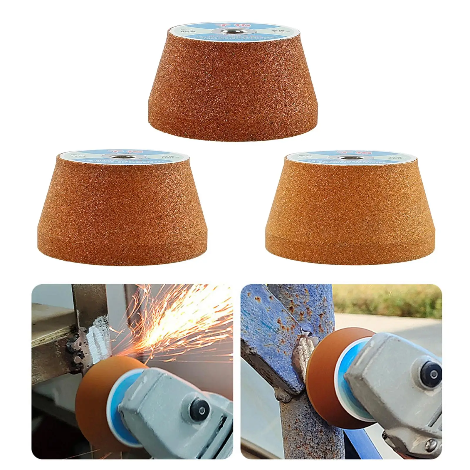 3x Angle Grinder Grinding Wheels Multipurpose Universal High Hardness Grinding Stone for Metal Aluminum Stone Stainless Steel