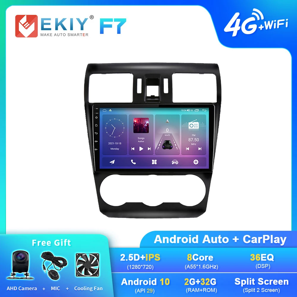 car video player for backseat EKIY Q7 Android Auto Radio For Subaru Forester XV WRX 2012-2015 Stereo GPS Navigation Car Multimedia Player 2din Carplay DVD HU portable movie player for car Car Multimedia Players