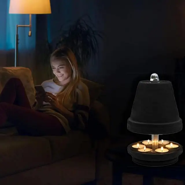 Tea Könnyű Sütő Kerámia Radiátor Gyertyatartó Kézmelegítő Téli Karácsonyi Otthoni Dekoráció - Image 4