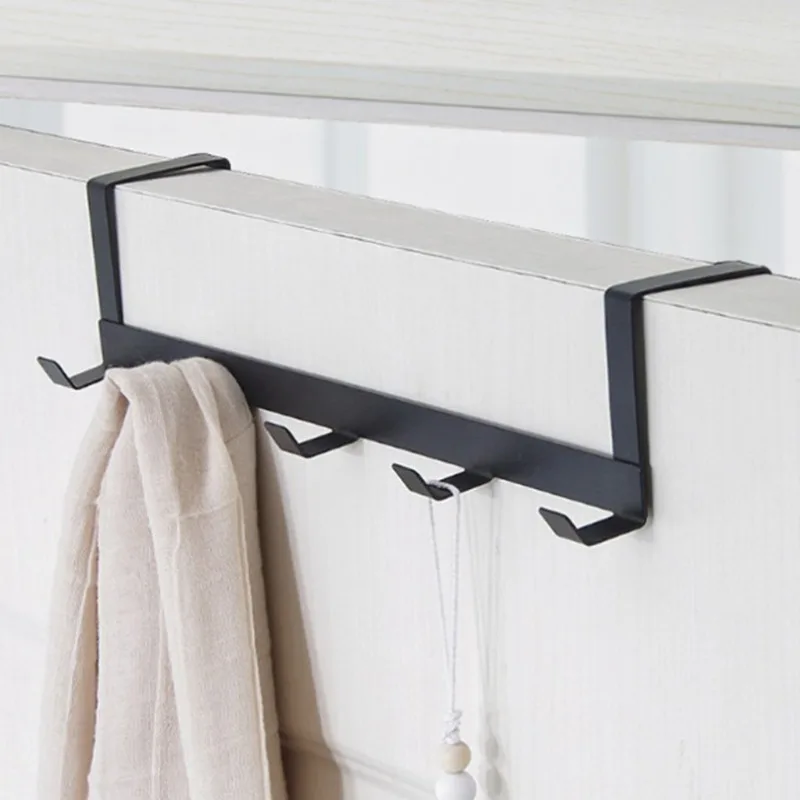 

Bathroom Organizer Rack, 5 Hooks Over the Door, Clothes Holder, Coat, Hat, Towel Hanger, Kitchen Accessories, Holder, Home, New