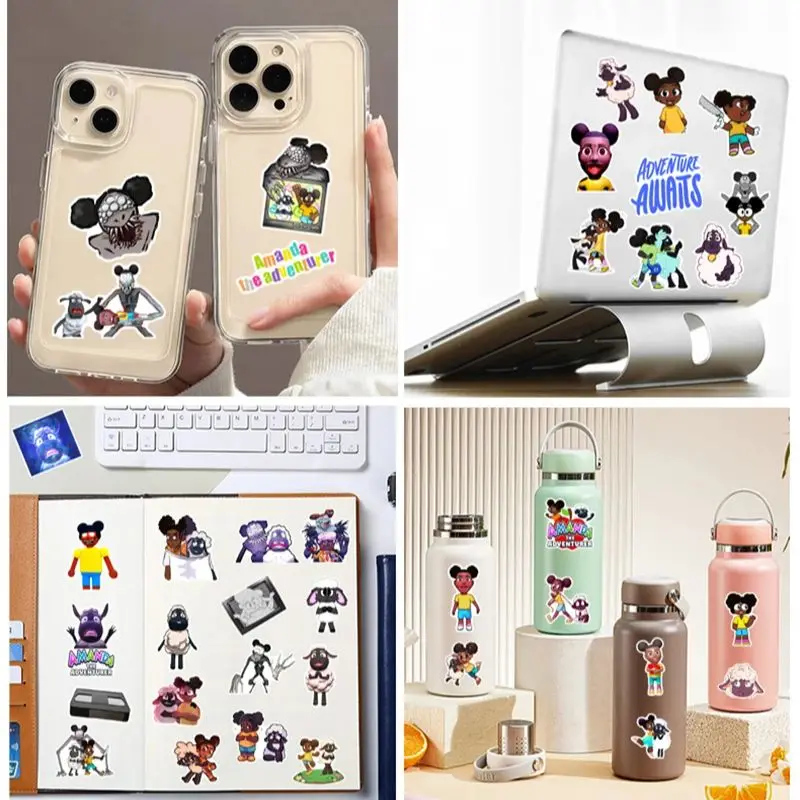 50Pcs 모험가 아만다 가구 벽 책상 용 낙서 스티커 DIY 의자 자동차 트렁크 컴퓨터 데칼 TV 오토바이