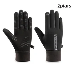 Women's Thermal Fleece Winter Gloves - Windproof & Waterproof (Black - women 2piars)
