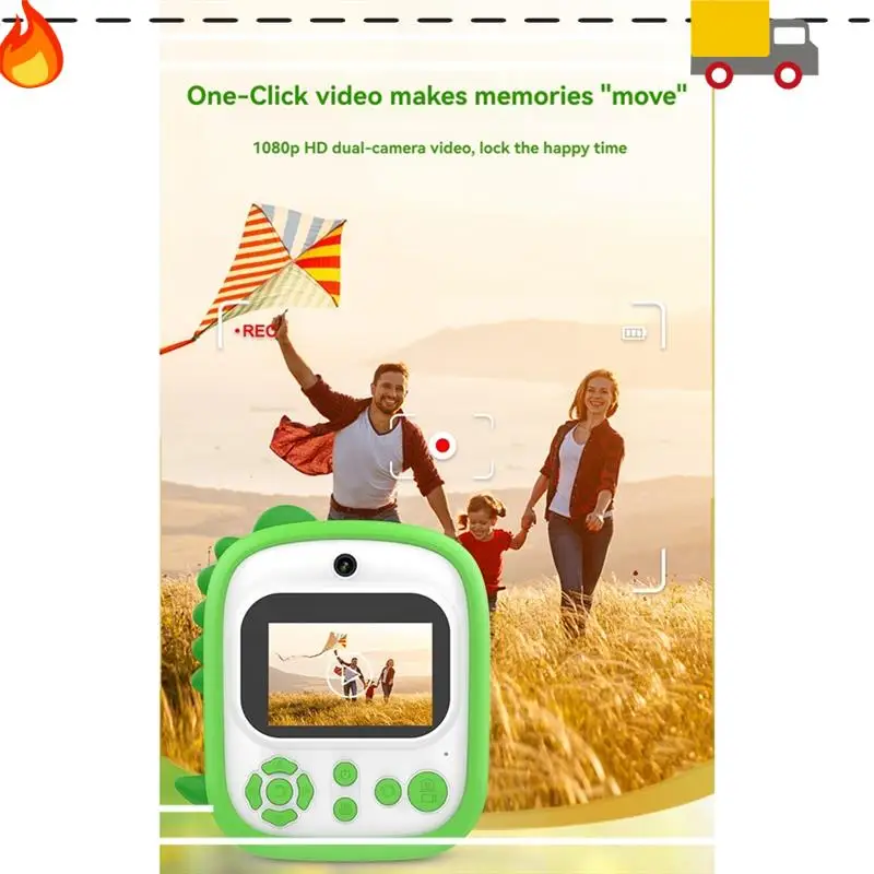 Discount-Kids Camera Instant Print Mini Printer 2.4 Inch Screen 12MP 1080P HD Video Camera Kids Instant Digital