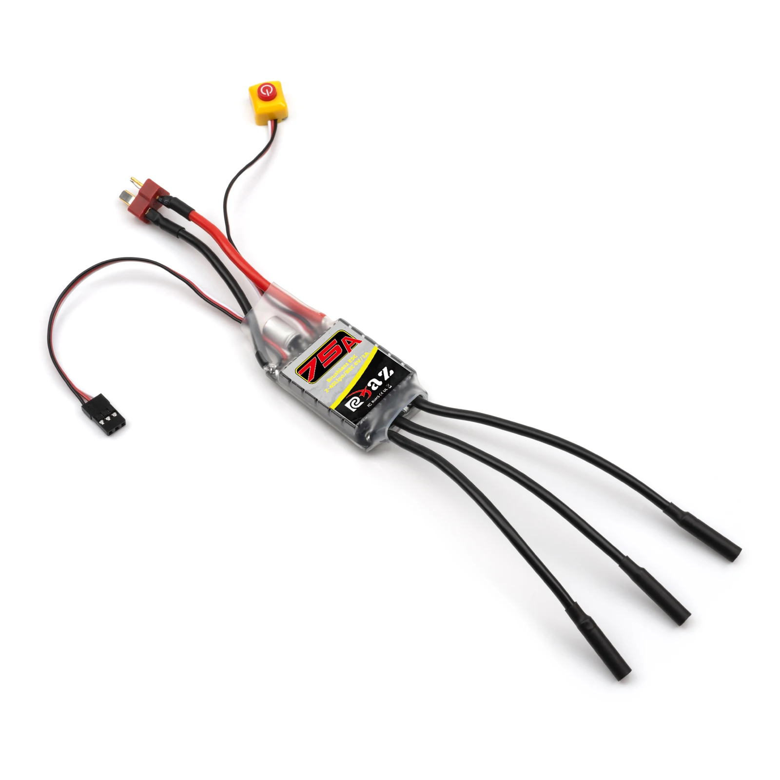 Détail du BEC 6V/2A du contrôleur ESC 75A pour voiture RC avec câbles de signal