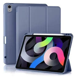 Universal Tablet Cover with Pencil Holder - Fits Various iPad Models - iPad Air 4 Air 5 (Lavender Purple)