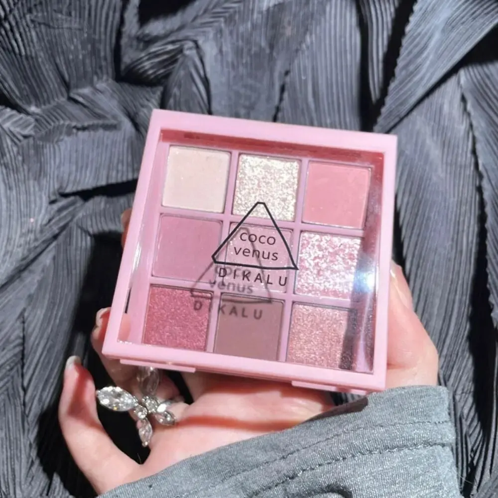 Transparent Nine-color Eyeshadow Palette Rosy Nine Palace Glitter Eye Makeup eye shadow eye shadow plate