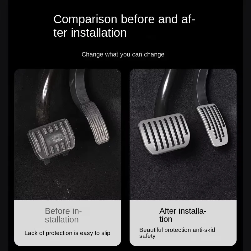 For Tesla Model 3 Model Y Car Foot Pedal Pads Covers brake gas pedal aluminum alloy non-slip Rest pedal interior modification