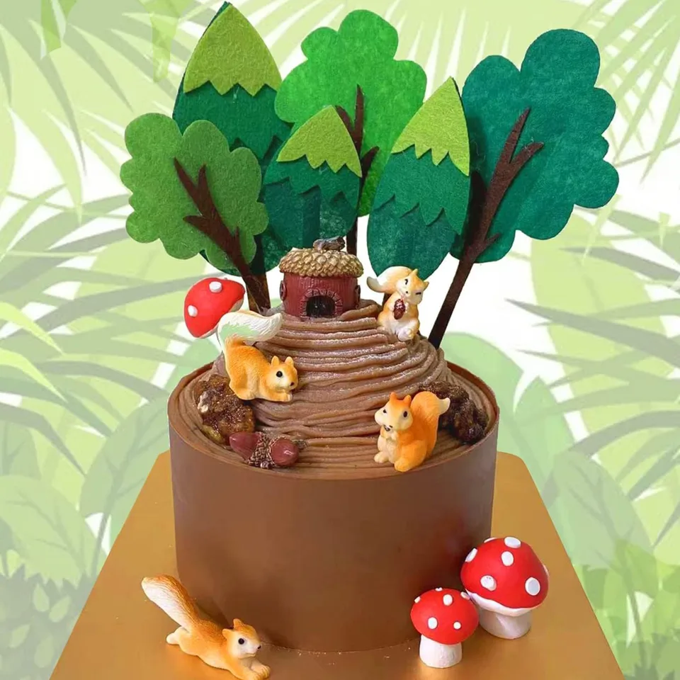 ELECLAND 15 Figure Animali Del Bosco In Miniatura | Set Di Figurine Foresta Per Decorazioni Festa Di Compleanno E Natale | Regalo Educativo Per Bambini - 2