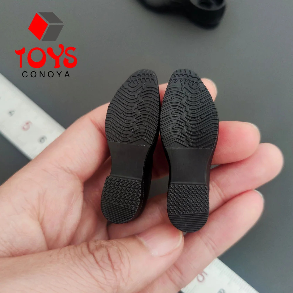 Scarpe In Pelle Maschili In Scala 1/6 Scarpe Solide Da Soldato Modello F 12 ''Soldier Piedi Staccabili Action Figure Bambole Del Corpo