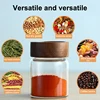 Coffee Beans Storage Container Glass Tube With Wood Tool Bottled Tubes Grain Storage Wooden Sealed Canisters Barista Tool Gift 4
