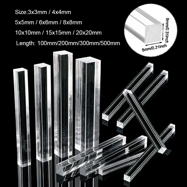 Clear Acrylic Rod Architecture Model Making 1mm-6mm Various