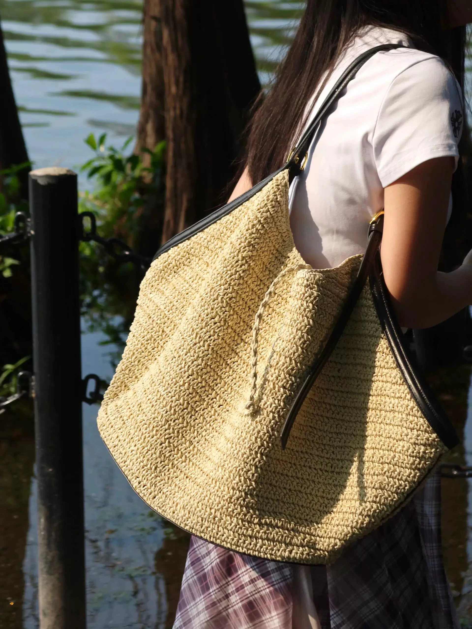 Straw Woven Tote Bags Casual Large Luxury Design Capacity Handbag Beach Shoulder Simple Women's Bag Shopping Summer bolsos