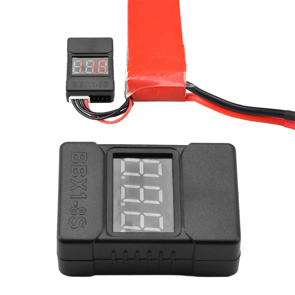 BBX 1-8S Lipo Battery Voltage Tester/ Low Voltage Buzzer Alarm/ Battery Voltage Checker With Dual Speakers 3