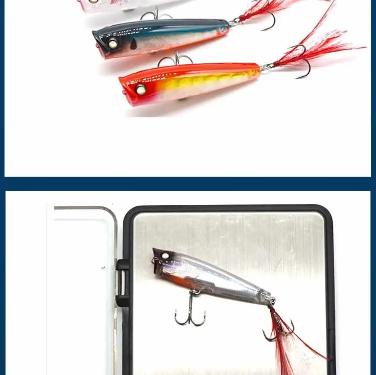 TAKEDO LB65 Top Wasser 65MM 7G Popper Meer Angeln Lockt Künstliche Köder Mit bk * Haken Wobbler 3D Augen Köder Für Bass Thunfisch – Detail 5