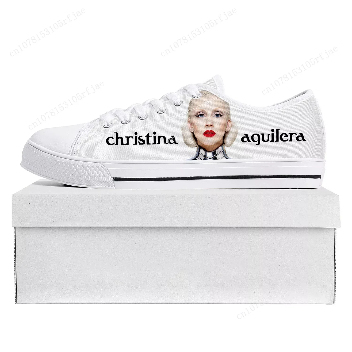 Christina Aguilera Low Top High Quality Sneakers Mens Womens Teenager Canvas Customized Sneaker Casual Couple Shoes Custom Shoe