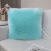 Super Soft Throw Pillows Plush Square Faux Fur Cushion Throw Pillow Rabbit Fur Cushion Luxury Warm Pillowcase Home Decors 2