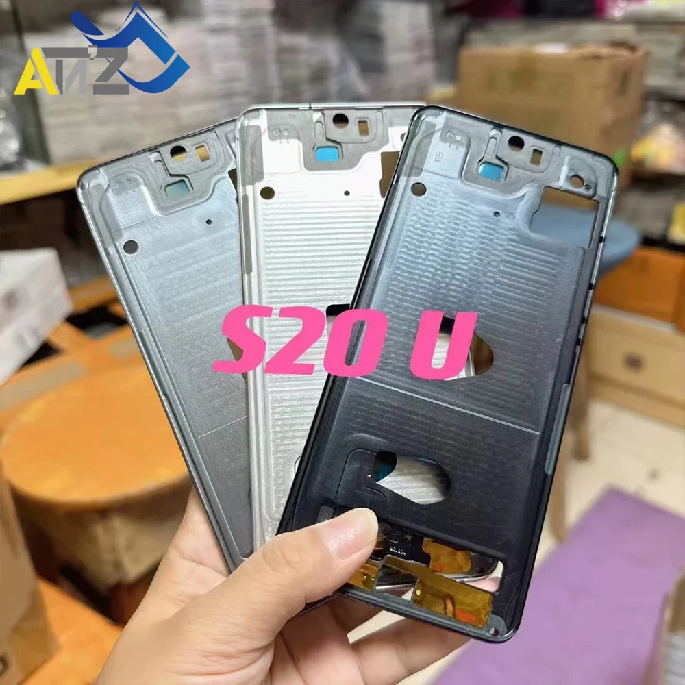 삼성 S20 ULTRA(5G)용 중간 프레임 부품 베젤 브래킷 S20/S20+/S20 울트라 미드플레이트 베젤 EU/US 베젤 사이드 버튼
