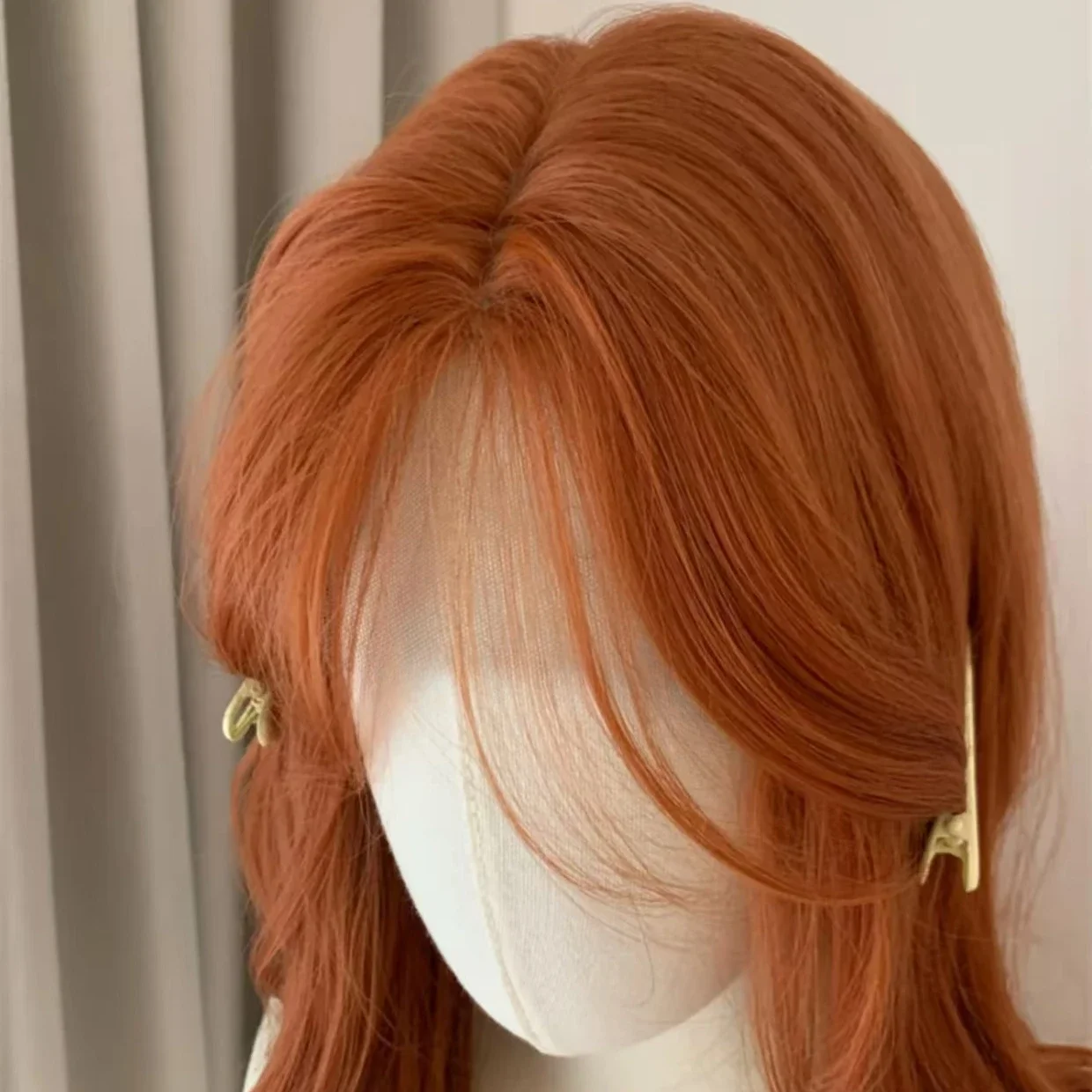 Ashely Orange Wig for Women Lace Front Big Wave Curly Long Hair for Cosplay Daily Use 24inch Pumpkin Color Halloween Wigs