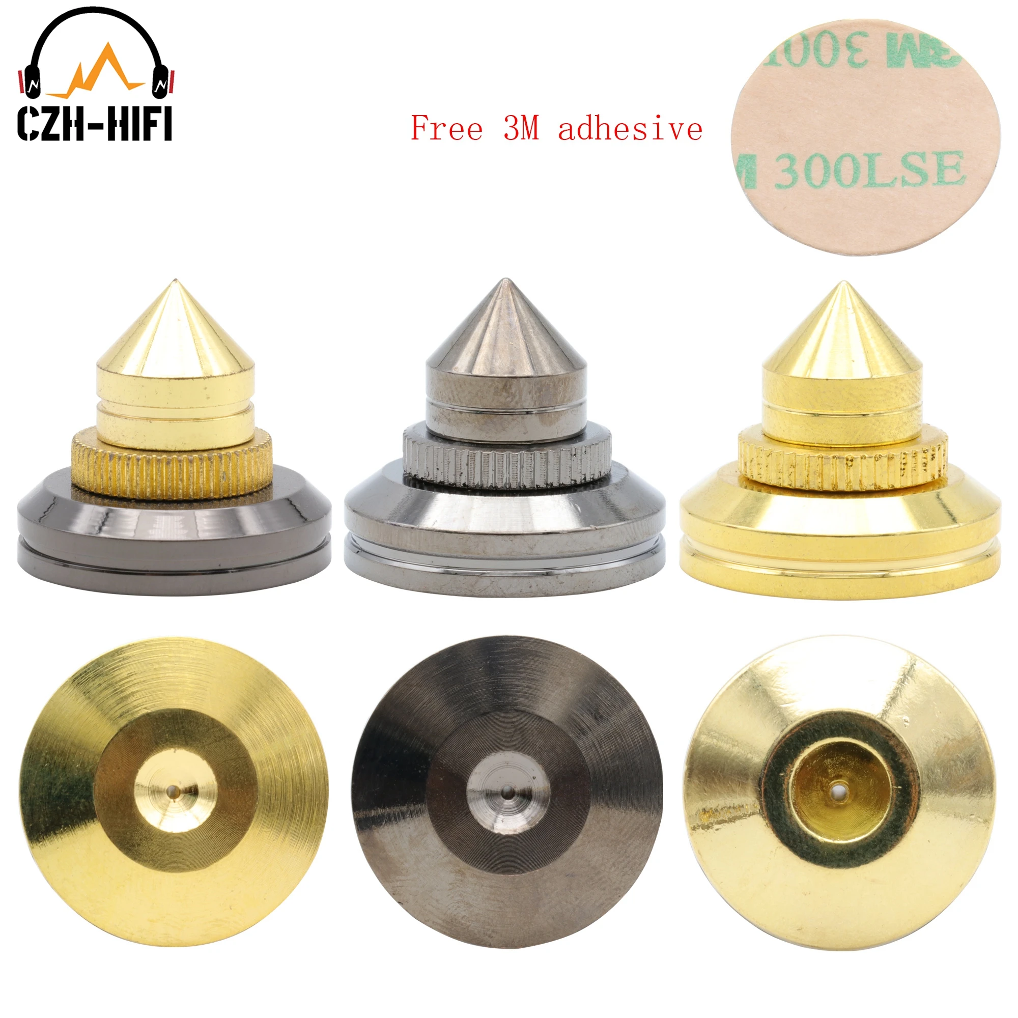 1pc Metal Brass Audiophile Shock Spikes Pad Hifi Speaker Spike Audio Cd