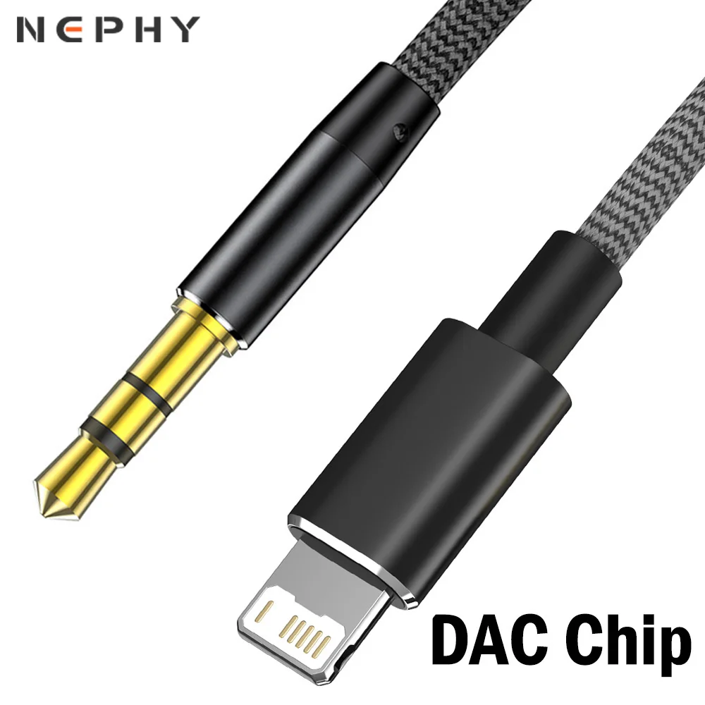 Comprar Cable de extensión de Audio Lightning a conector Jack de 3,5mm,  Cable auxiliar para IPhone 11 Pro XS Max XR X 10 8 7 Plus, conector de  auriculares para altavoz de