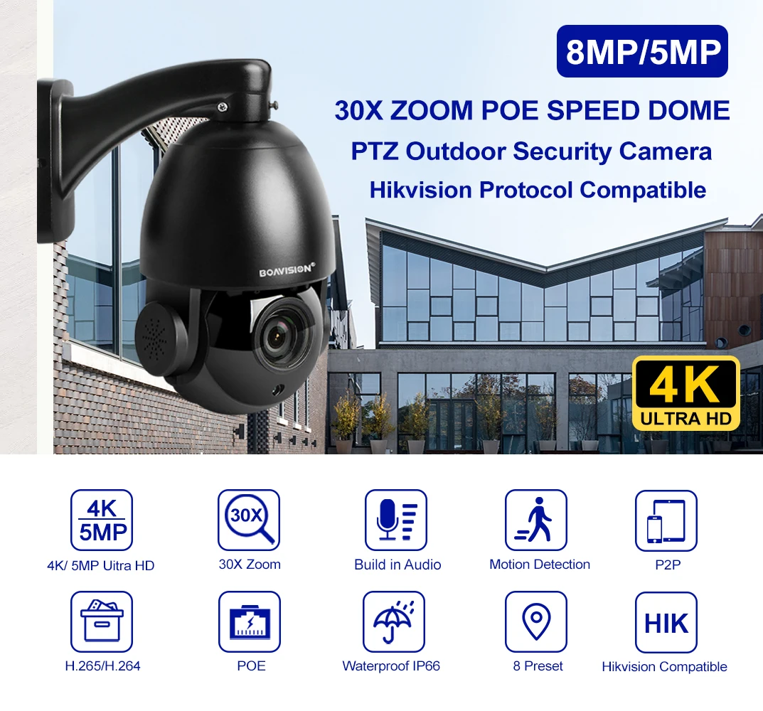 Caméra Surveillance Extérieure PoE Dôme, Caméra IP 5MP X2 avec Fente de  Carte Micro SD, Détection Intelligente A190 - Cdiscount Bricolage