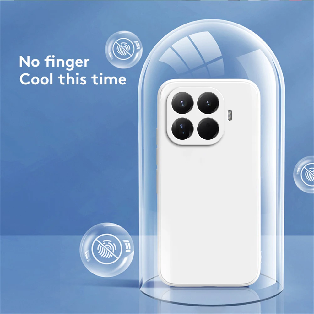 Square Liquid Soft Silicone Phone Case with Shockproof Camera Protection and Classic Back Design