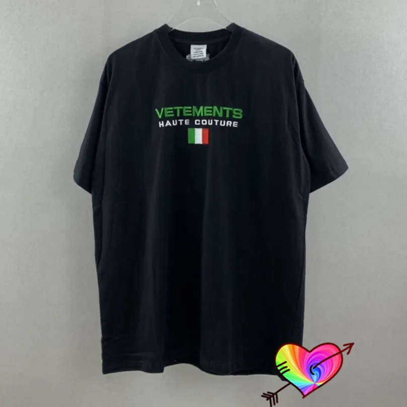 Washed Vetements Label T Shirt 2022 Men Women 1:1 High Quality Back Tonal Logo Embroidered Vetements Tee VTM Tops Short Sleeve tee shirts