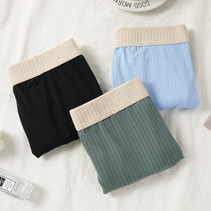 Summer New Style Men's Slim Fit Breathable Underwear Multicolor Mid Waist Simple Design Boxer Shorts Comfortable Cotton Briefs