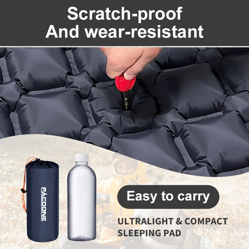 Outdoor Camping Sleeping Pad Folding Sleep Mat Beach Inflat Mattress with Pillows Ultralight Air Mat Travel Hiking inflatable mattress