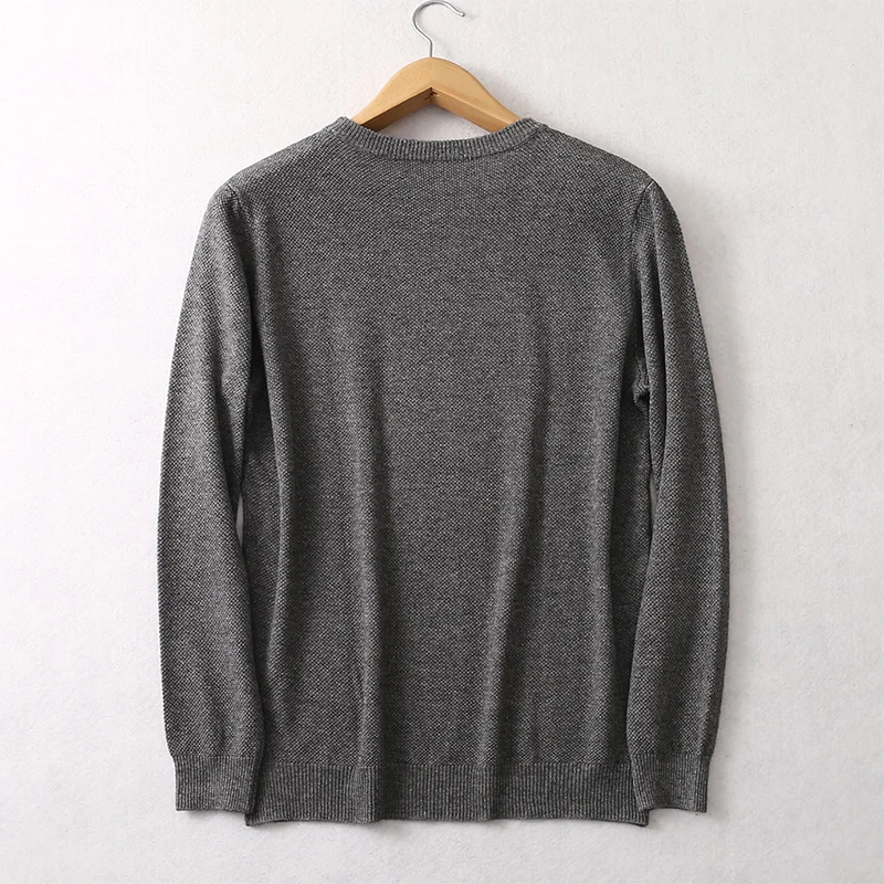 Men Sweater 85% Mulberry Silk 15% Cashmere Solid Colors Crew Neck everyday Long Sleeve Pullover Warm Top Shirt L XL XXL LY047 4