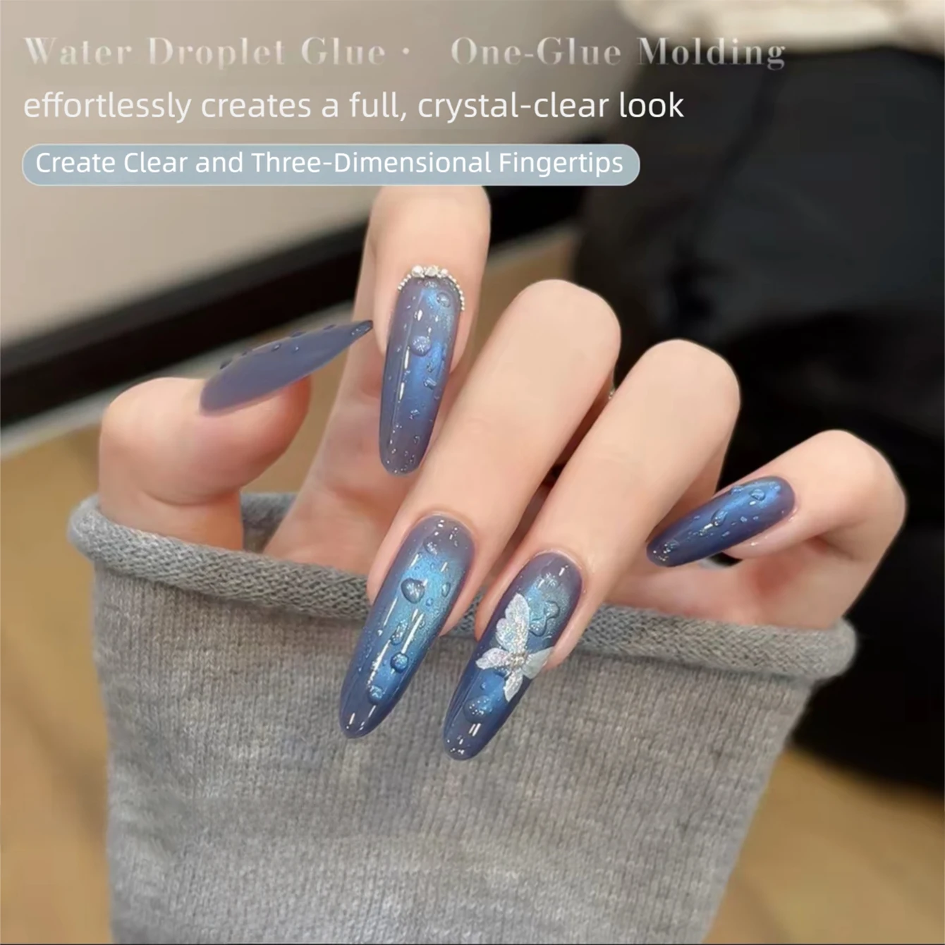 2026 Neuer Vielseitiger Hochtransparenter Klarer Wassertropfen-Überlack Gel-Nagellack Klares Wassertropfen-Design Nagelkunst Funktionelles Gel – Detail 10
