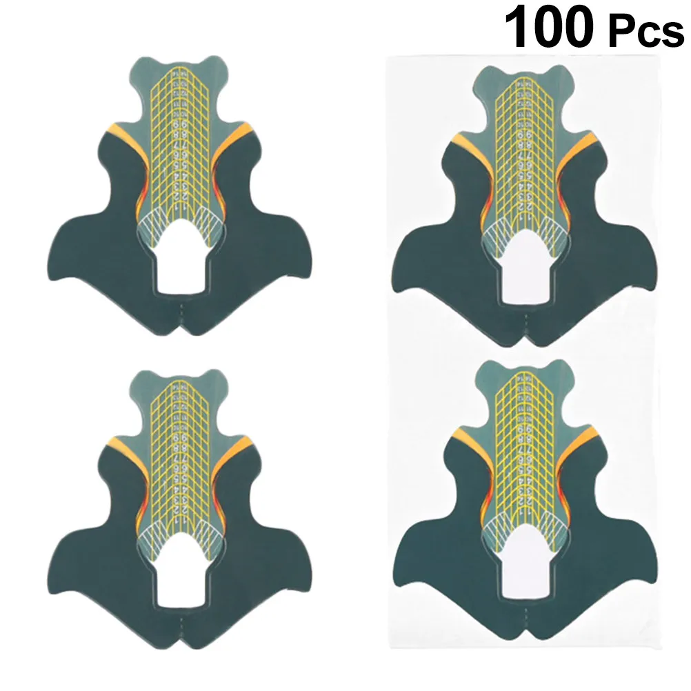 100개입 물고기 꼬리 모양 아크릴 연장 트레이 도구 (살롱 DIY 매니큐어 네일 아트 액세서리 네일 도구)