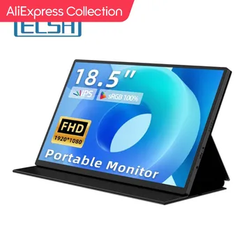 AliExpress 컬렉션 ELSA 18.5 인치 휴대용 모니터 FHD 1920X1080 타입 C 미니 HDMI FreeSync PC 노트북 Xbox PS4
