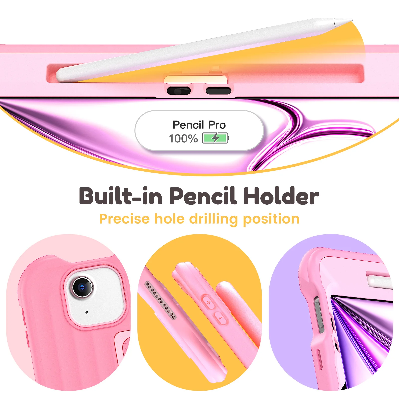 Children's Shockproof Tablet Case - Multi-Purpose Design with Handle Stand and Pencil Holder