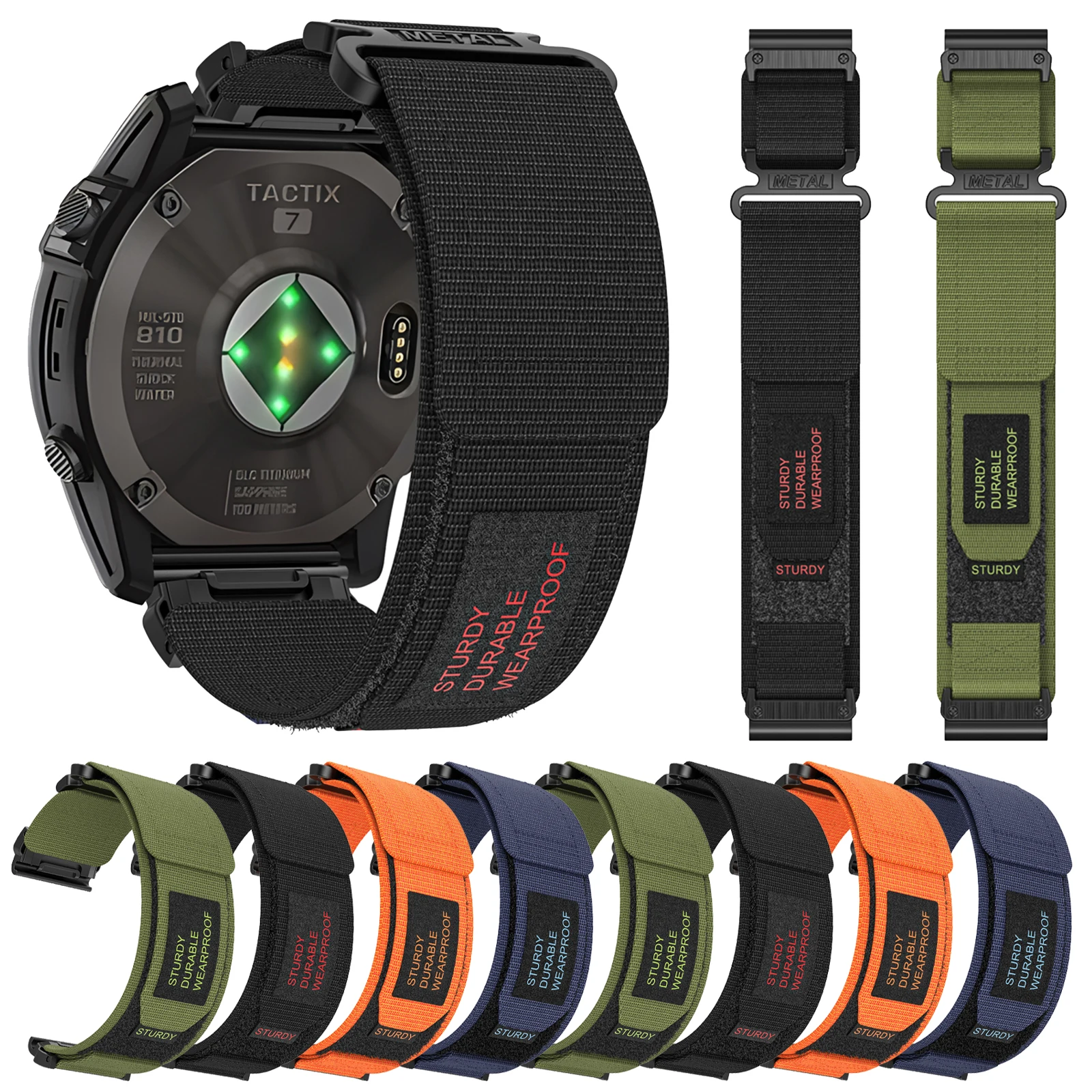 Durable Nylon Replacement Watch Strap, QuickFit Design