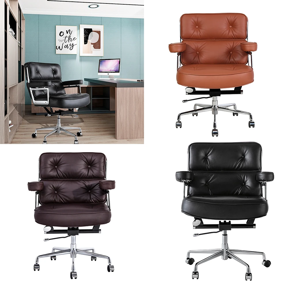 

US Stock Ergonomic Computer Office reclining Chair Swivel Adjustable Boss Chair Lifting Middle/High Back Tilt Armchair