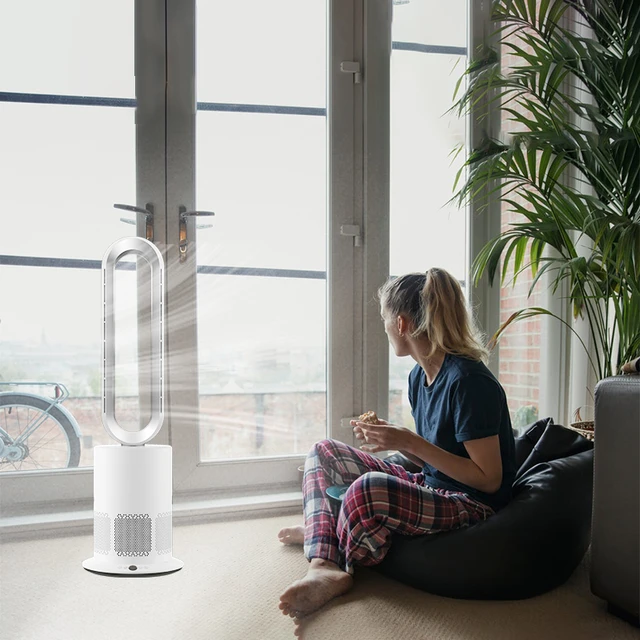 Super Quiet Smart 220V Bladeless Fan Hot Cold Hepa With Air Purifier