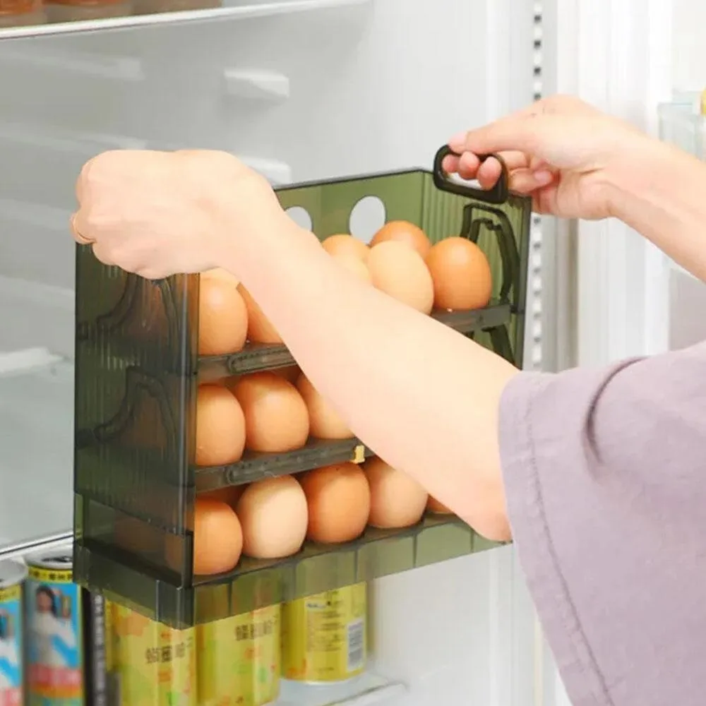 Flippable Egg Tray New Placstic Large Capacity Egg Dispenser 30/20 Grid Household Egg Organiser Kitchen Storage