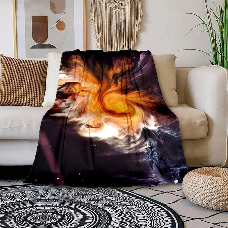 

Abstract Art Print Modern Blanket Flannel Soft for Sofa Bed Couch Throw Blankets Gift for Kids Boy Girl Colorful Magical Fantasy